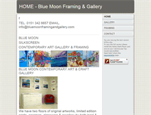 Tablet Screenshot of bluemoonframingandgallery.com